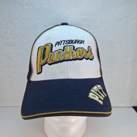 Pittsburgh Pitt Panthers Adjustable StrapBack Hat Cap Blue Gold NCAA Cotton - Picture 1 of 9